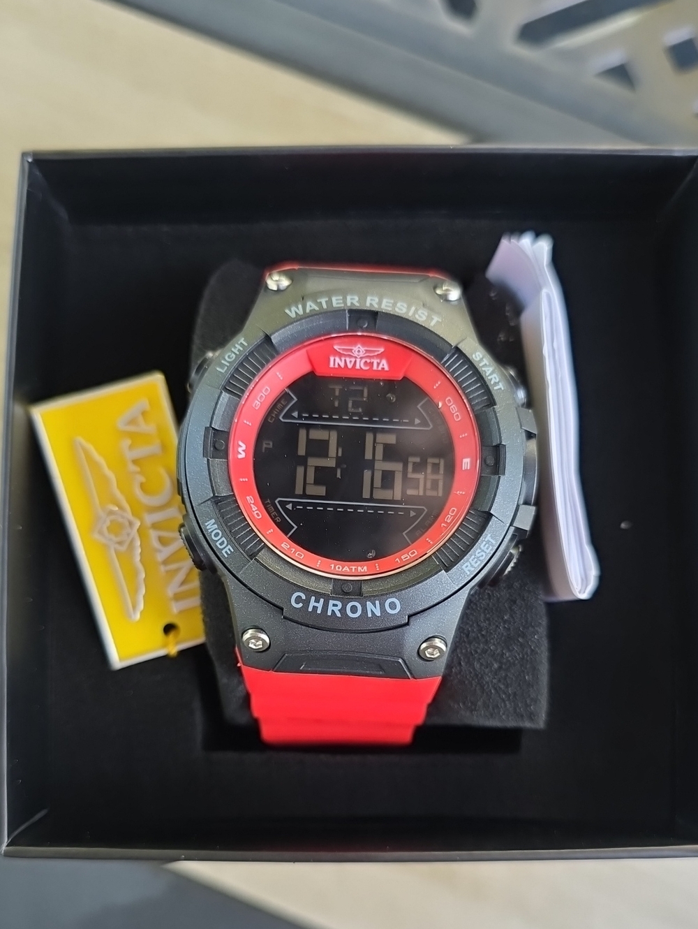 209.  Invicta Racing Burnout Digital Men's Watch 52mm Red